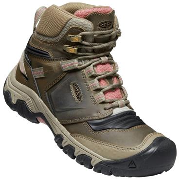 KEEN WOMENS WATERPROOF LACE ANKLE BOOT - BRICK